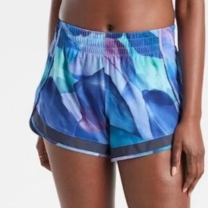 Athleta Make A Splash Printed Mesh Racer 4” Shorts